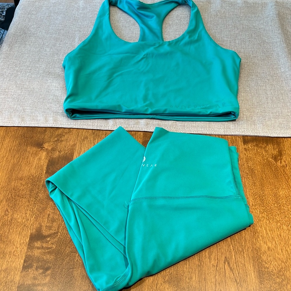Ryderwear Teal Sports Bra and Leggings Set